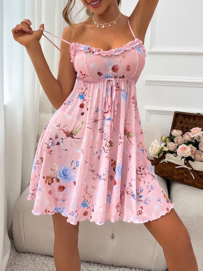 01-Piece Floral Nightdress