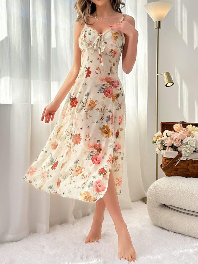 1-Piece Floral Nightdress